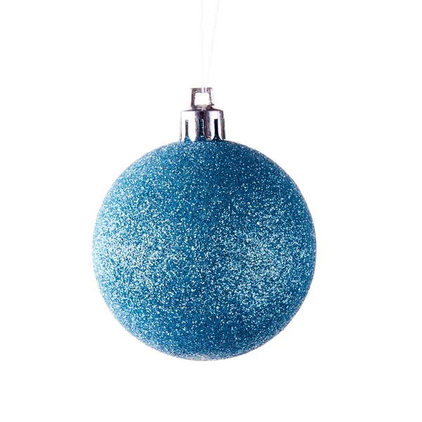 Glas Blauw Speelgoed Voor Decoratie Van Een Kerstmis Nieuwjaar Dennenboom — Stockfoto