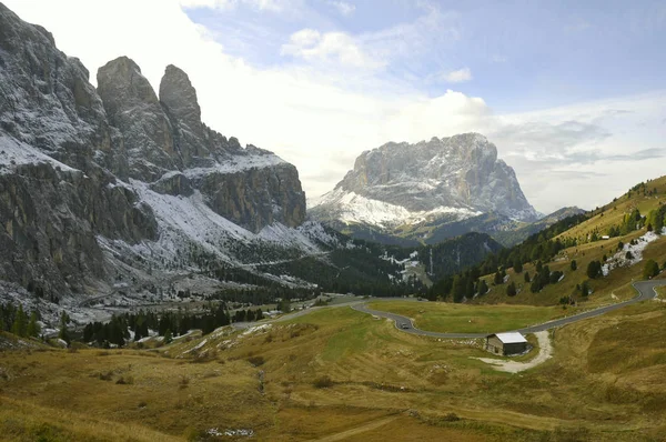 Malebný Pohled Majestátní Krajinu Dolomitů Itálie — Stock fotografie