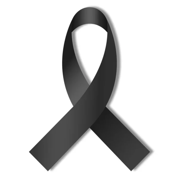 Black Ribbon Isolated Vector Illustration Eps — Stock Photo, Image