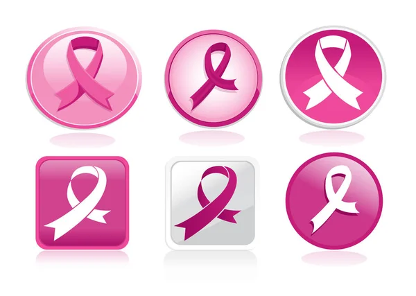 Breast Cancer Ribbon Vector Pack. Vector illustration, EPS 10