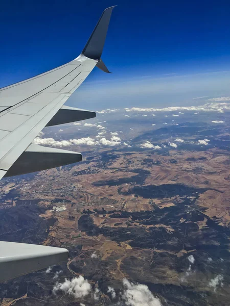 Cena Luz Dia Aérea Filmada Grande Altitude Avião Mostrando Incrível — Fotografia de Stock