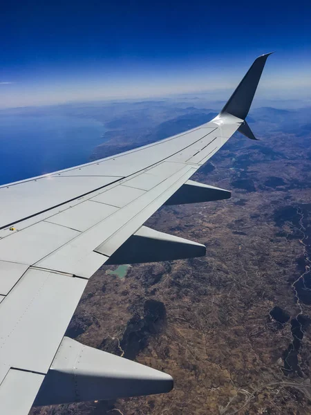 Légi Napfény Jelenet Lövés Nagy Magasságban Repülőgép Mutatja Csodálatos Föld — Stock Fotó