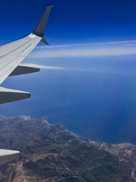 Cena Luz Dia Aérea Filmada Grande Altitude Avião Mostrando Incrível — Fotografia de Stock