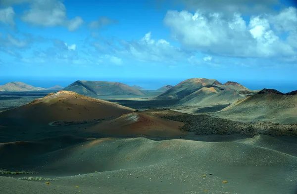Вид Вулканічний Пейзаж Тімбая Ланцарот — стокове фото