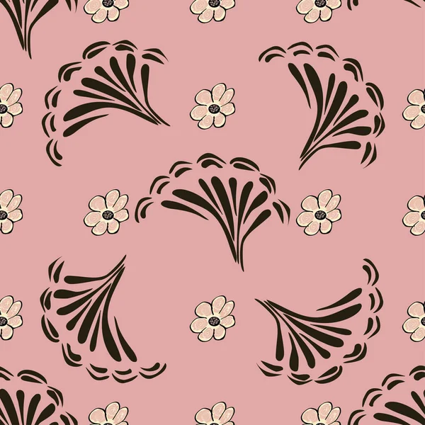 Abstract Flower Pattern Background Vector Texture Floral Seamless Backgrounds — Stock Photo, Image