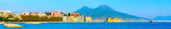 Vista Panorámica Nápoles Atardecer Italia — Foto de Stock
