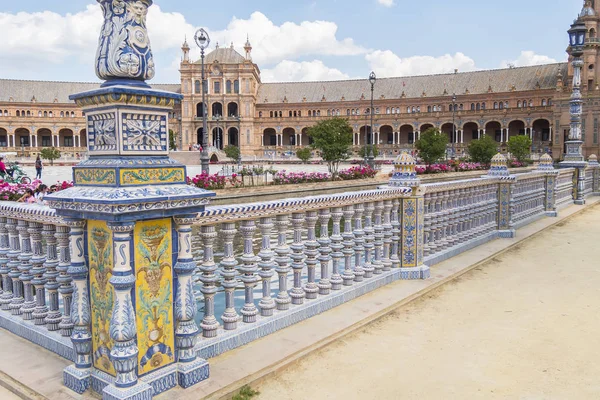 Spanska Torget Sevilla Spanien Plaza Espana Sevilla — Stockfoto