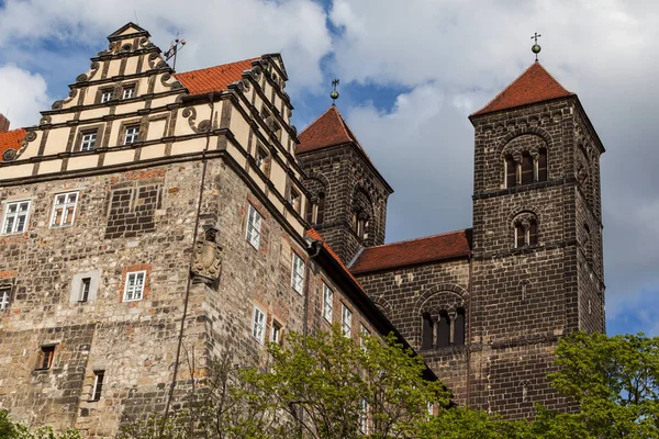 Utsikt Över Det Historiska Världsarvet Staden Quedlinburg Harz — Stockfoto