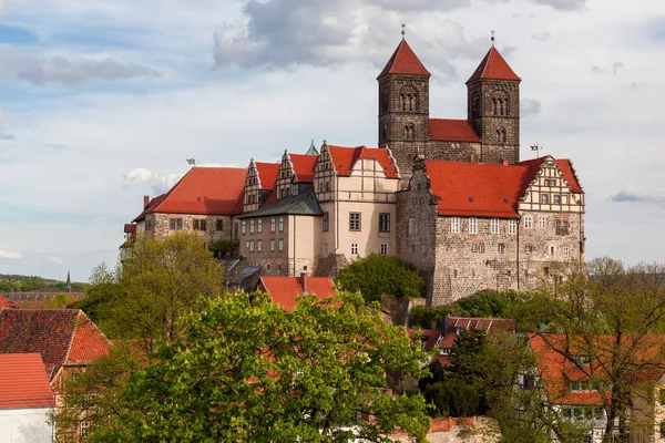 Vista Cidade Histórica Património Mundial Quedlinburg Harz — Fotografia de Stock