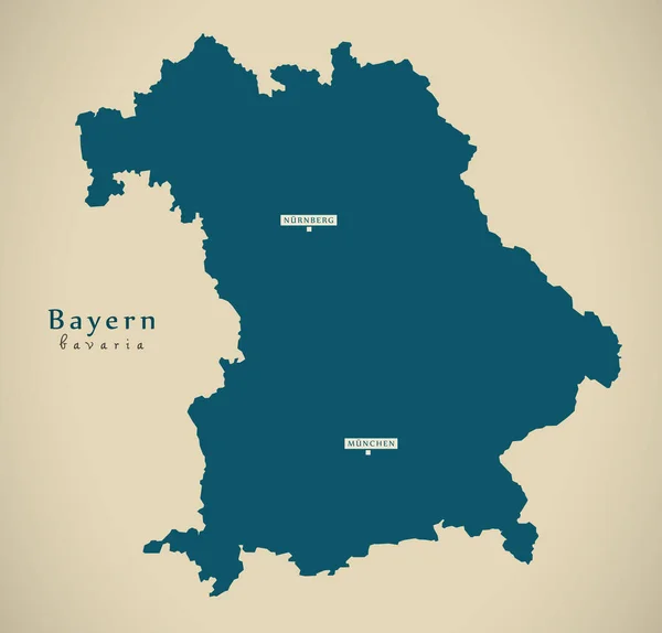 Moderní Mapa Bayern Nový Design Obnoven — Stock fotografie