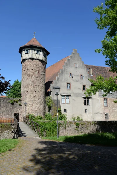 Tour Volante Tour Tour Guet Château Cave Muraille Bâtiment Michelstadt — Photo