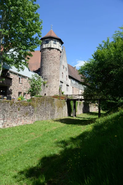 Diefstal Toren Toren Uitkijktoren Kasteel Wijnmakerij Stadsmuur Gebouw Michelstadt Odenwald — Stockfoto