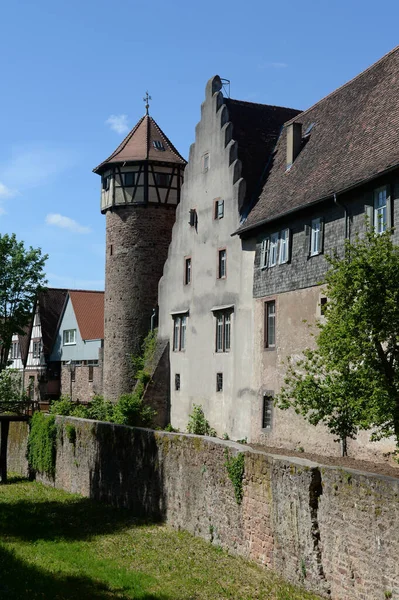 Theft Tower Tower Watchtower Castle Winery City Wall Building Michelstadt — Stock Photo, Image