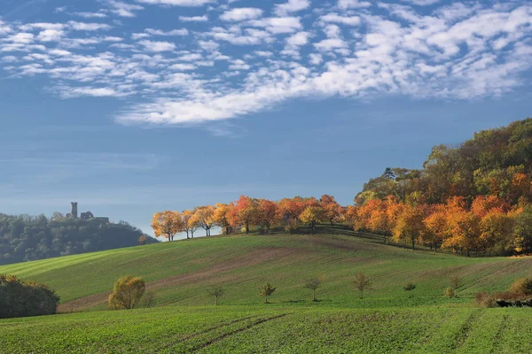 Herbstlandschaft Unter Der Burg — Stockfoto