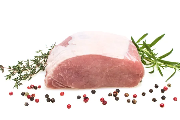 Iberico Pork Ribs Raw White Background — Stock Photo, Image