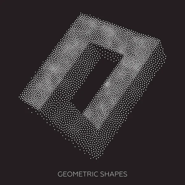 Les Éléments Géométriques Abstraits Isométriques Sont Assemblés Partir Ensemble Points — Photo