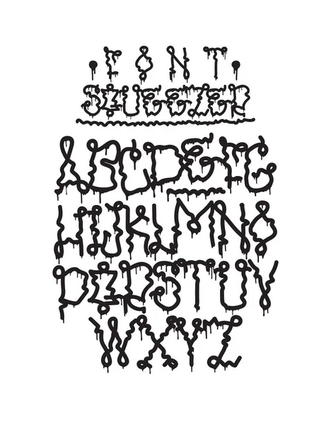 가로수로 낙서가 스플래시 알파벳 이미지를 — 스톡 사진