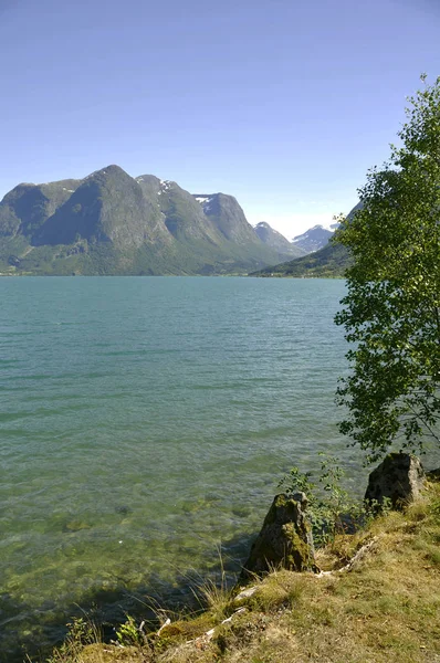 Obraz Strynevatnet Pobliżu Stryn Norwegii Ulicy — Zdjęcie stockowe