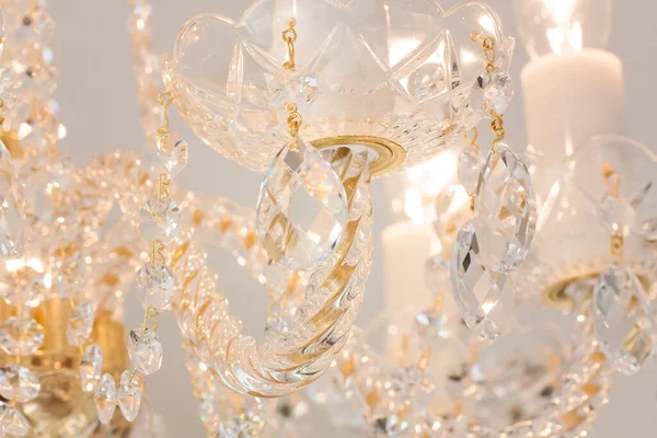 Crystal Glass Glittering Chandelier — Stock Photo, Image