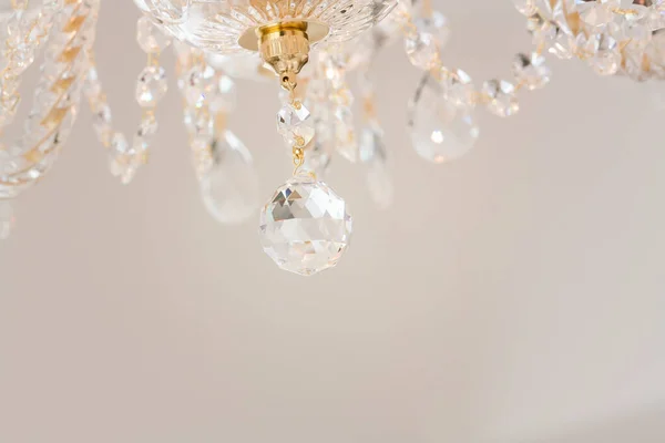 Crystal Glass Glittering Chandelier — Stock Photo, Image