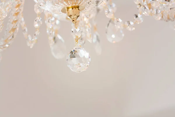 Crystal Glass Glittering Chandelier — Stock Photo, Image