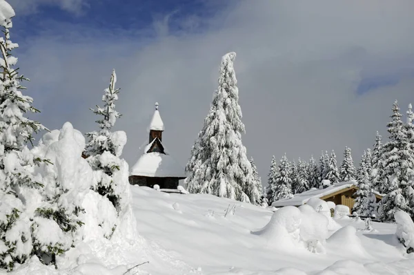 Kapelle Hochkrimml Winter Kapelle Hochkrimml Gerlos Gerlospass Gerlosteller Winter Schnee — Stockfoto