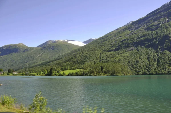 Obraz Strynevatnet Pobliżu Stryn Norwegii Ulicy — Zdjęcie stockowe