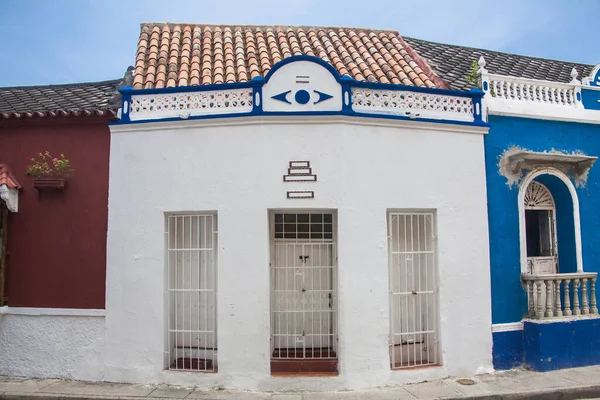 Cartagena Indias Bir Koloni Evi Cephesi — Stok fotoğraf