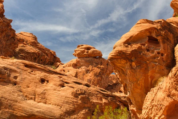 Beeindruckende Landschaft Und Sandsteinformationen Valley Fire State Park — Fotografia de Stock