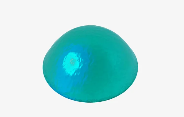 Блакитне Пасхальне Яйце Ізольоване Білому Тлі — стокове фото