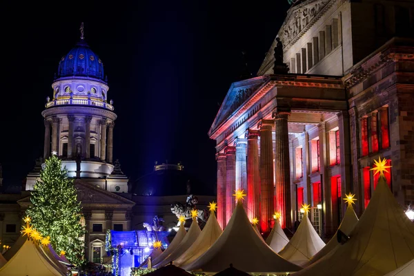 Рождественская Ярмарка Площади Гендармена Берлин Германия — стоковое фото