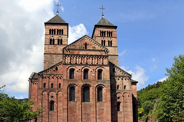 Opatství Kostel Murbach Alsasku — Stock fotografie
