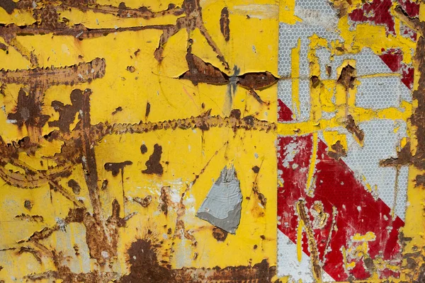Желтая Сталь Ржавчиной Царапинами — стоковое фото