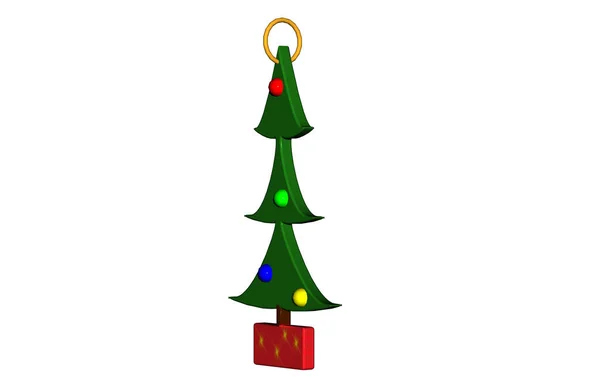 Festive Christmas Tree Holiday Decorations — Stock Photo, Image