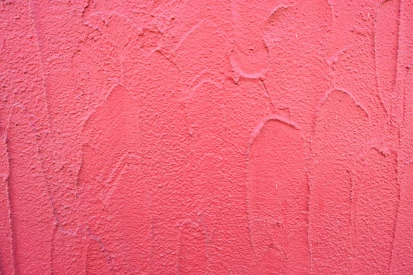 Kırmızılı Sert Alçılı Bir Cephenin Duvarı — Stok fotoğraf