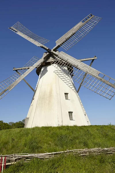 Wiatrak Grossenheerse Petershagen Przed Błękitnym Niebem Jest Częścią Westphalia Mill — Zdjęcie stockowe