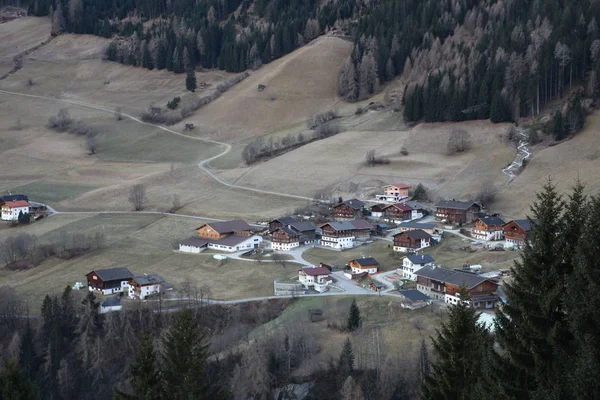 Welzelach Dorf Haus Haus Straße Wiese Weide Weg — Stockfoto