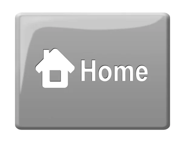 Homepage Button Graphic Illustration House — Stock Photo, Image