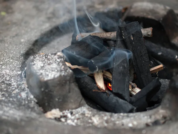 Ocakta Kömür Ateşi — Stok fotoğraf