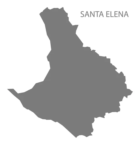 Santa Elena Ecuador Térkép Szürke — Stock Fotó