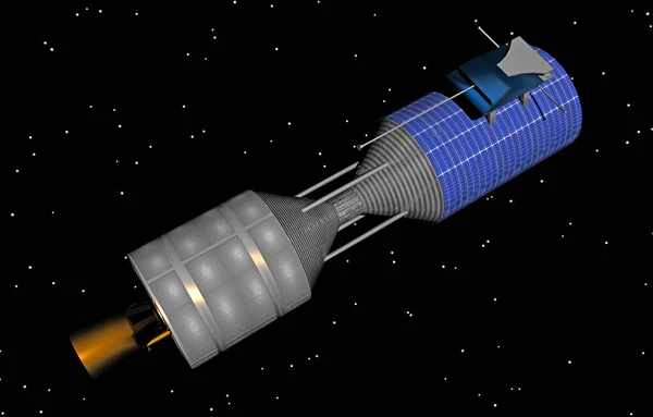 宇宙飞船探索 空间飞行 — 图库照片