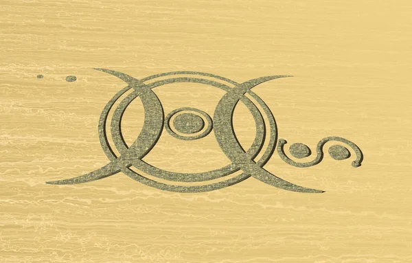 Vector Illustration Gold White Zodiac Symbol — Stock Photo, Image