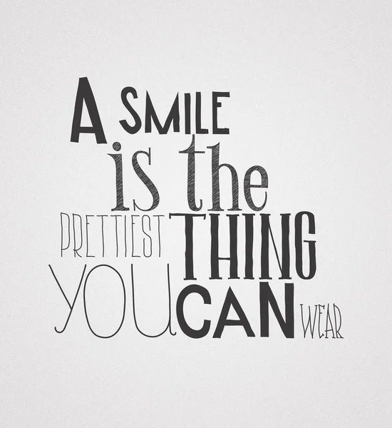 Frase Una Sonrisa Cosa Más Bonita Que Puedes Usar — Foto de Stock