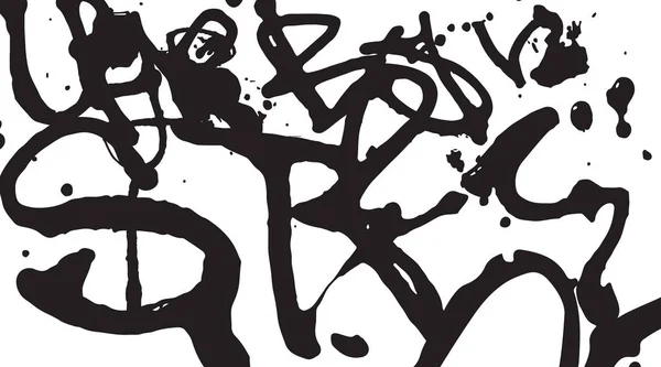 Tekstur Grunge Abstrak Graffiti Gaya Tangan Menggambar Font Ilustrasi Vektor — Stok Foto