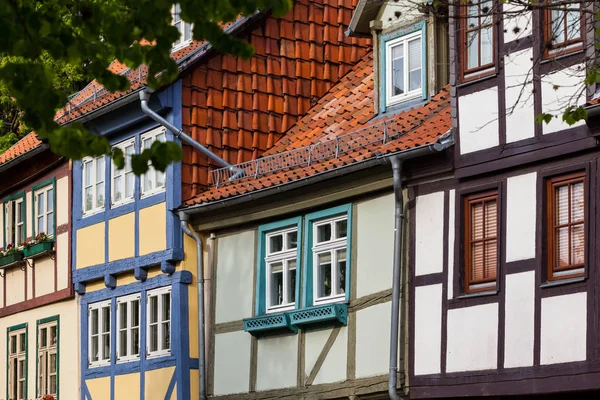 Historic Old Town Quedlinburg Timber Framed Houses — Stock Photo, Image