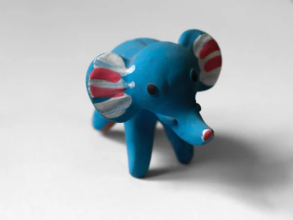 Foto Colore Del Gioco Elefante Blu — Foto Stock
