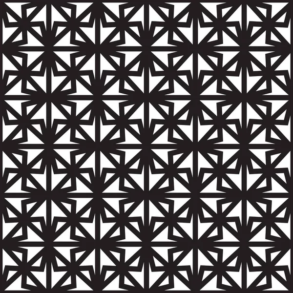 Abstrakte Vintage Geometrischen Linien Muster Nahtlose Schwarz Weiße Hintergrundtapete Vektorillustration — Stockfoto