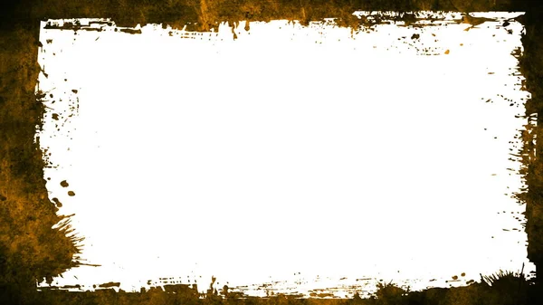 Grunge Texturen Frame Orange Frame Met Witte Achtergrond — Stockfoto