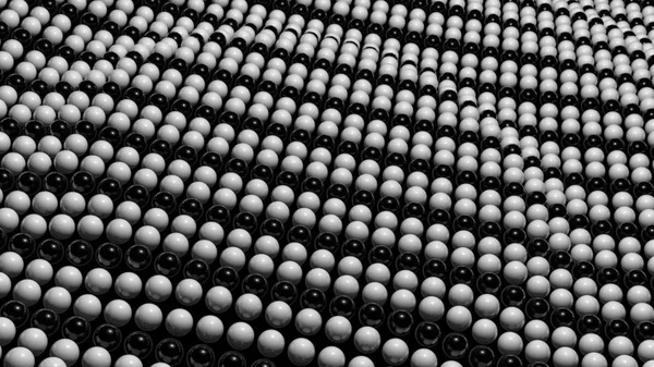 Abstract background with surface black and white sphere. 3D rendered.