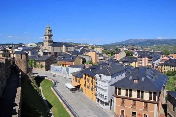 Vista Dal Castello Centro Storico Ponferrada Castiglia Leone Spagna — Foto Stock